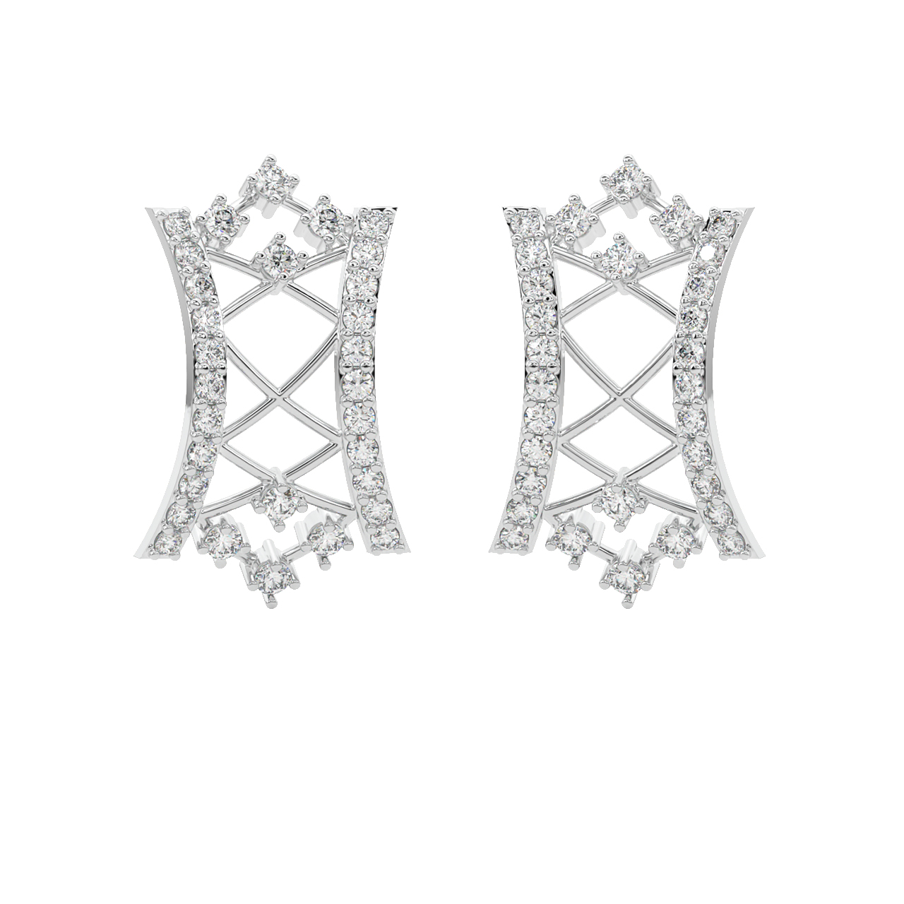 Norma Round Diamond Stud Earrings